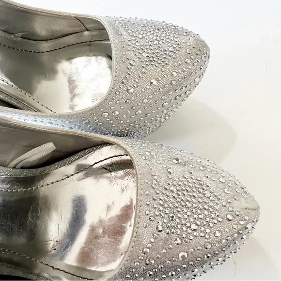Sheikh Silver Metallic Studded Platform Pleasers‎ Size 9 6” Heel Boudoir Pole - Picture 8 of 14